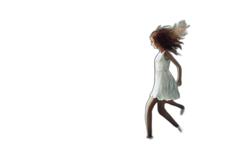dress, hair, creature, concept art transparent PNG cut-out