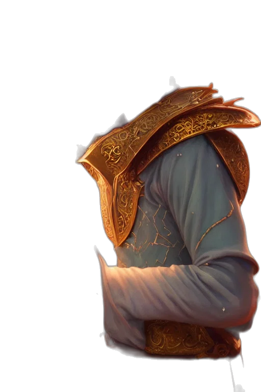 mask, jacket, crown, staff transparent PNG cut-out
