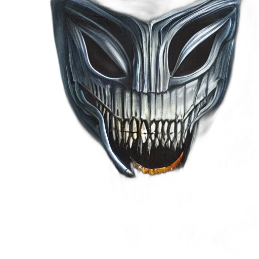 mask, face, robot, crown, concept art, photorealistic, comic book art, 3d render transparent PNG cut-out