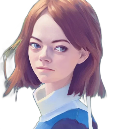 face, jacket, robot, staff, concept art, anime, fantasy art, photorealistic transparent PNG cut-out