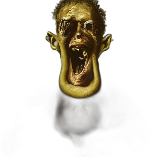 mask, face, creature, staff, concept art, photorealistic, 3d render, fantasy art transparent PNG cut-out