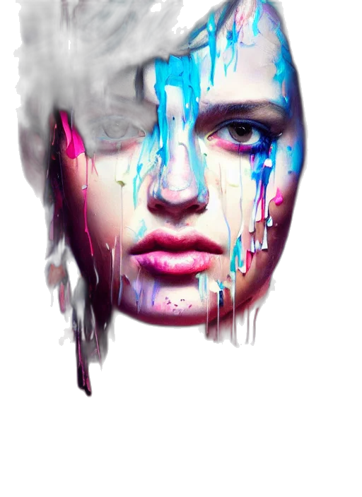 face, mask, jacket, photorealistic transparent PNG cut-out