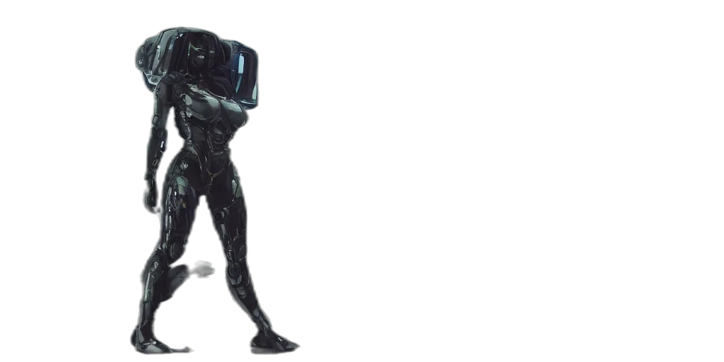 robot, jacket, mask, creature transparent PNG cut-out