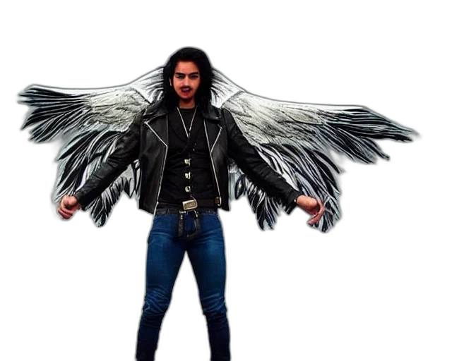 jacket, hair, creature, animal, angel, avan, jogia, blue-indigo-feather transparent PNG cut-out