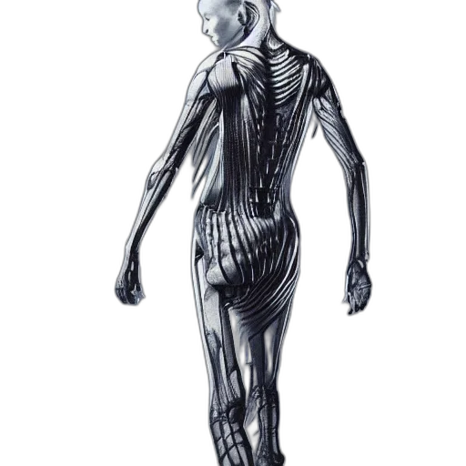 robot, dress, creature, staff transparent PNG cut-out