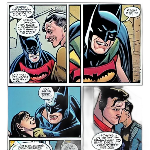 comic book art, batman, seeing, his, parents, again transparent PNG cut-out