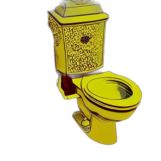 robot, furniture, staff, jewelry, 3d render, golden, toilet, red transparent PNG cut-out