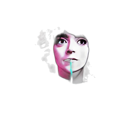 face, mask, robot, creature, pixel art, photorealistic, anime, vaporwave transparent PNG cut-out