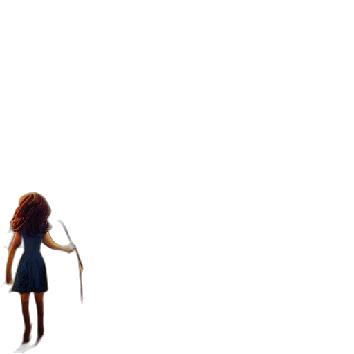 hair, dress, staff, sword, concept art, 3d render, pixel art, fantasy art transparent PNG cut-out