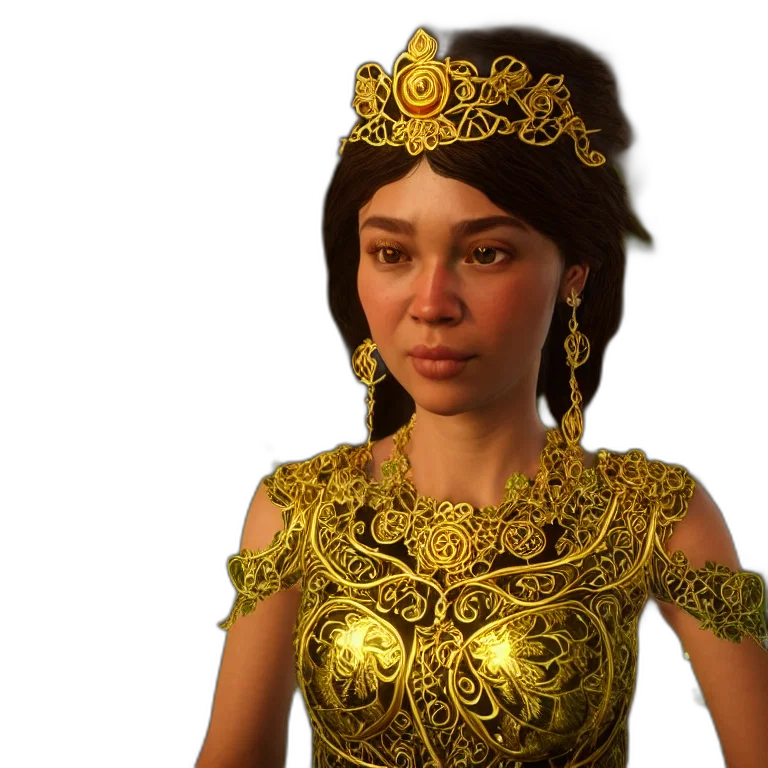 crown, jewelry, 3d render, fantasy art, photorealistic, concept art, golden, princess transparent PNG cut-out