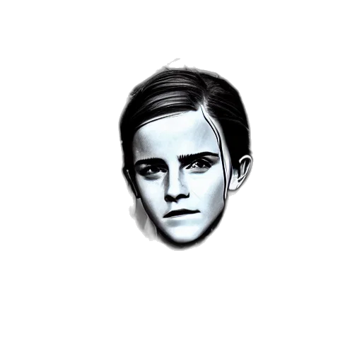 face, mask, hair, cartoon, pixel art, comic book art, photorealistic, emma transparent PNG cut-out