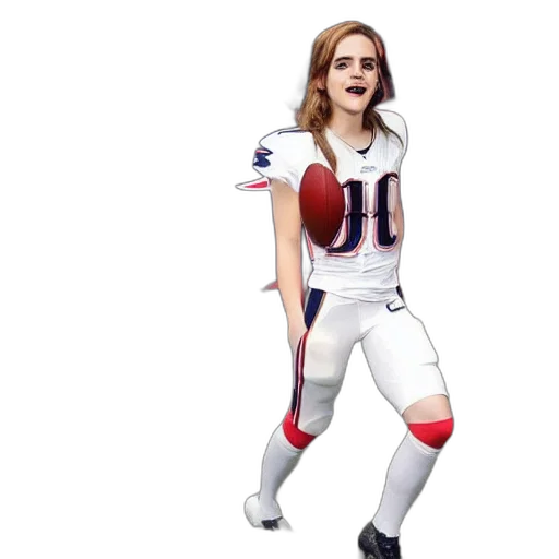 concept art, emma, watson, new, england, patriots, football, uniform transparent PNG cut-out