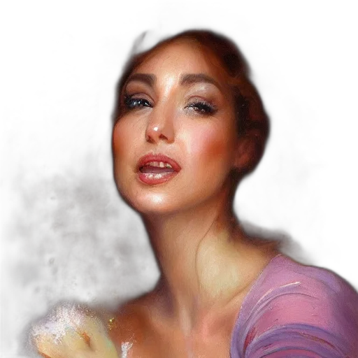 face, jewelry, photorealistic, oil painting transparent PNG cut-out