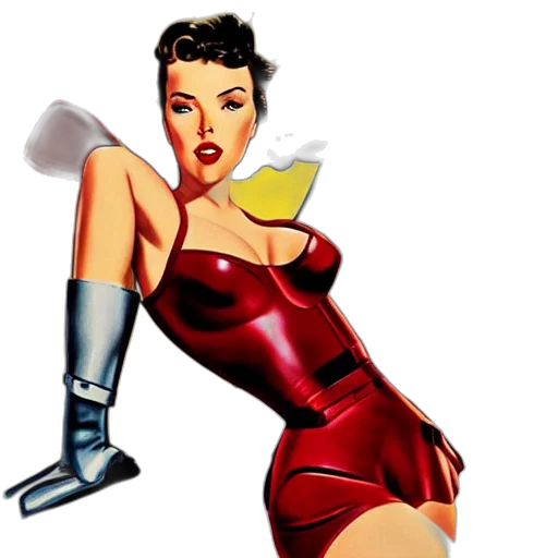 dress, comic book art, concept art, cartoon, pixel art, scarlett, johansson, rocketeer transparent PNG cut-out