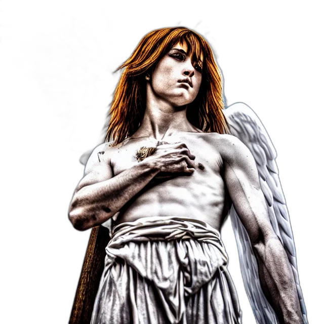 sword, comic book art, photorealistic, fantasy art, concept art, photo, beautiful, angelic transparent PNG cut-out