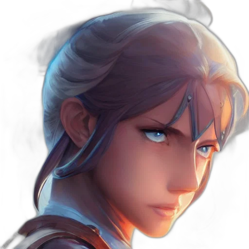 face, crown, staff, anime transparent PNG cut-out