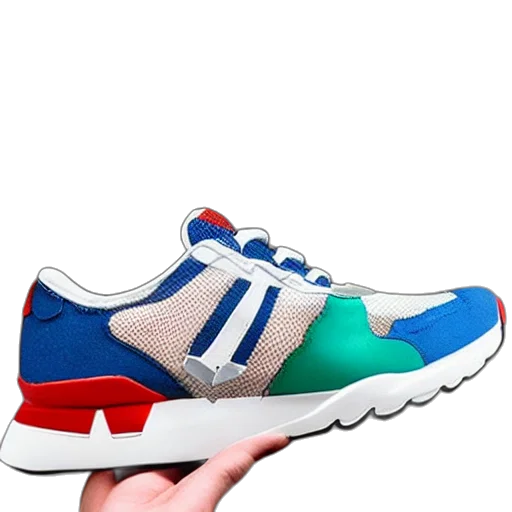 shoes, 3d render, vaporwave, photorealistic transparent PNG cut-out