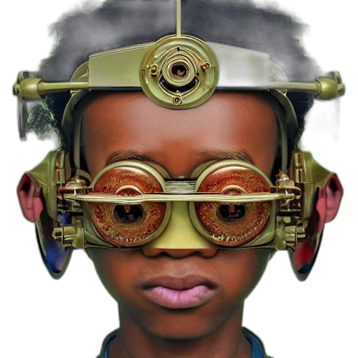 mask, robot, face, staff, concept art, photorealistic, 3d render, cyberpunk transparent PNG cut-out