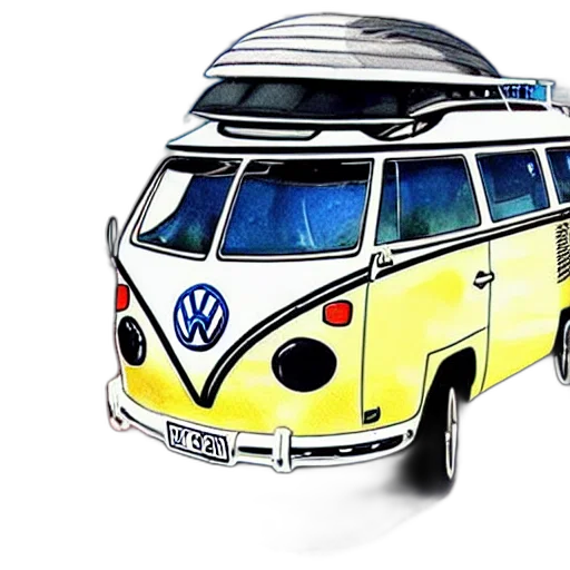 car, 3d render, photorealistic, concept art, watercolor, fisheye, perspective, caricature transparent PNG cut-out