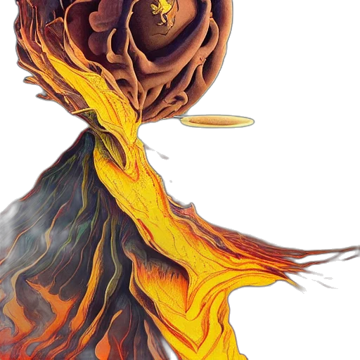 flower, dragon, mask, hair transparent PNG cut-out