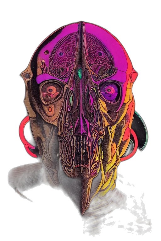 mask, face, jacket, crown transparent PNG cut-out