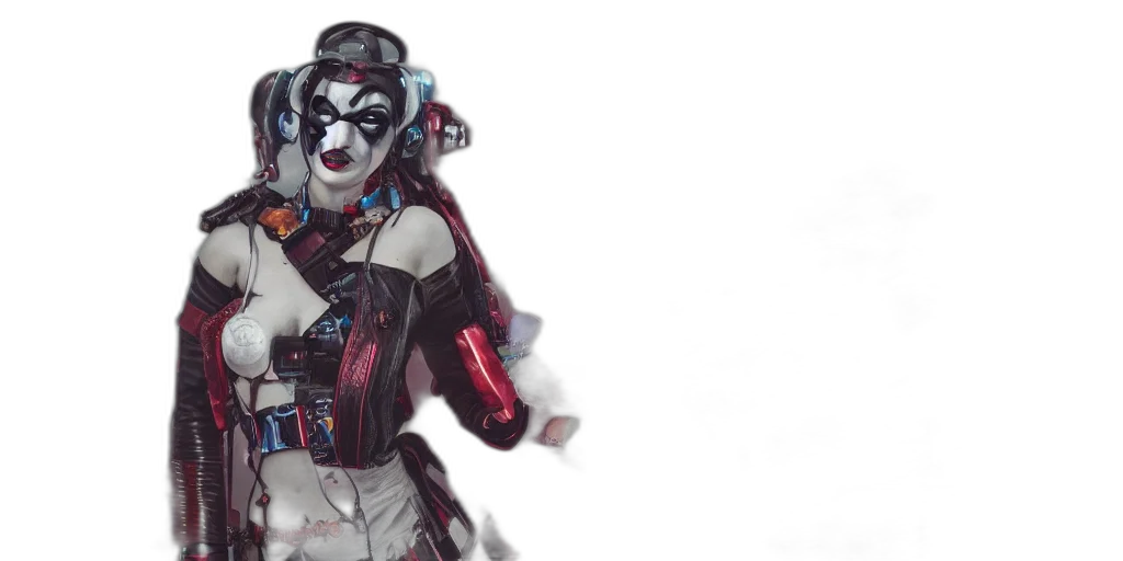 cyberpunk, harley, quinn, character transparent PNG cut-out
