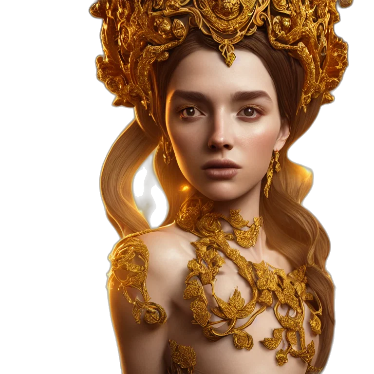 crown, jewelry, mask, face, fantasy art, concept art, photorealistic, 3d render transparent PNG cut-out