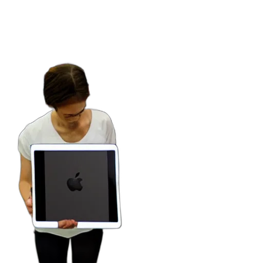 3d render, monochrome, shoplifting, ipad transparent PNG cut-out