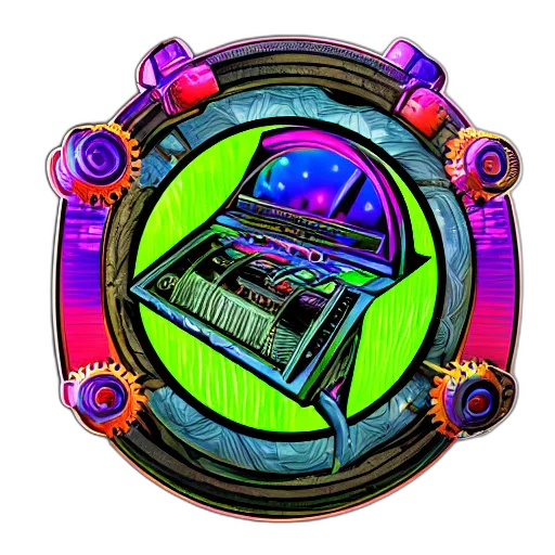 jewelry, robot, crown, staff, cyberpunk, vaporwave, 3d render, pixel art transparent PNG cut-out
