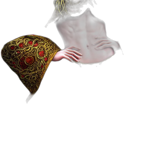 mask, hat, crown, dress, 3d render, fantasy art, concept art, photorealistic transparent PNG cut-out