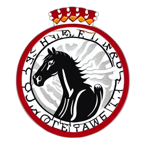 staff, crown, horse, logo transparent PNG cut-out