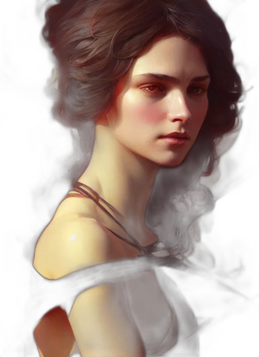 face, dress, crown, staff, fantasy art, photorealistic, concept art, oil painting transparent PNG cut-out