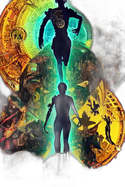 staff, concept art, fantasy art, comic book art, pixel art, outer space, way, cyborg transparent PNG cut-out