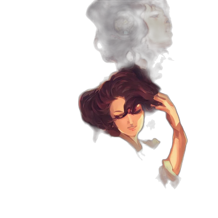 hair, mask, face, watercolor transparent PNG cut-out
