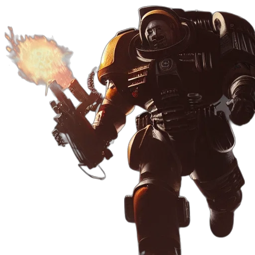 robot, weapon, staff, concept art, comic book art, pixel art, fantasy art, outer space transparent PNG cut-out