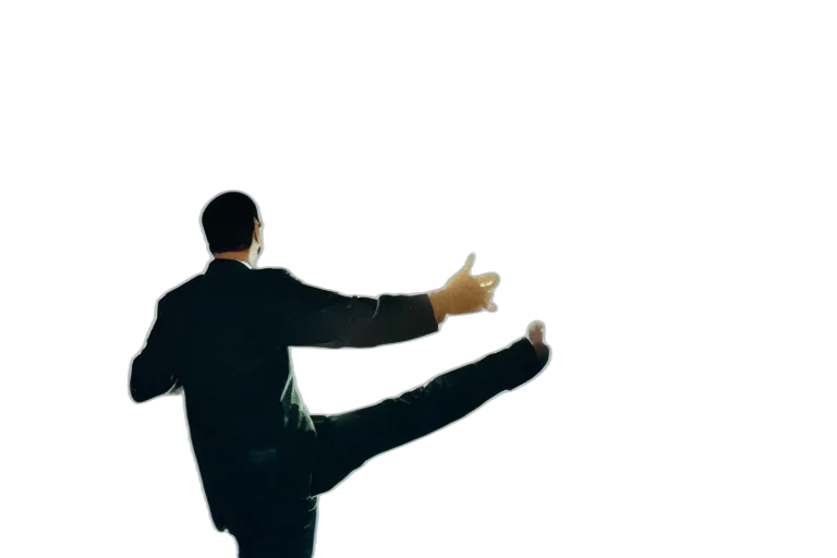 staff, jacket, umbrella, 3d render, concept art, man, holding, universe transparent PNG cut-out
