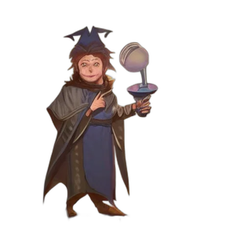 staff, hat, concept art, fantasy art, pixel art, 3d render, dark, cute transparent PNG cut-out