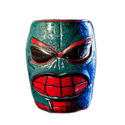mask, face, bottle, 3d render, comic book art, closeup, photorealistic, capture transparent PNG cut-out