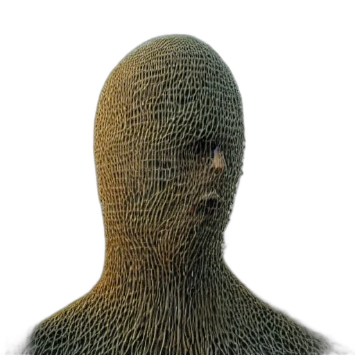 mask, face, hair, hat, 3d render, photorealistic, concept art, cyberpunk transparent PNG cut-out