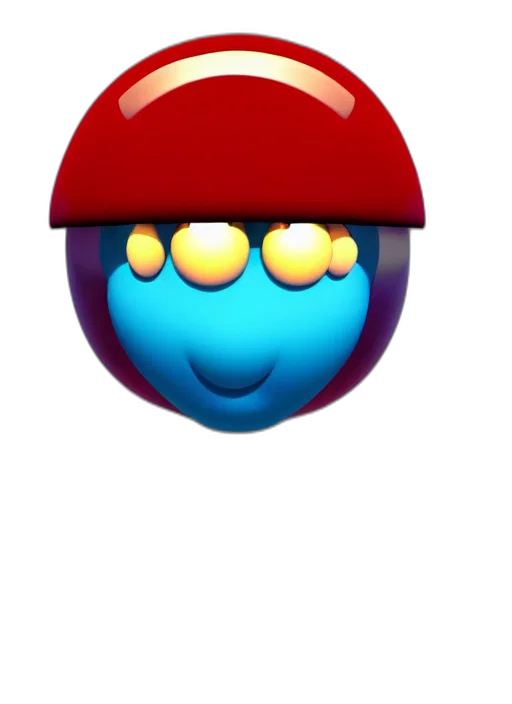 hat, mask, crown, face, 3d render, pixel art, vaporwave, concept art transparent PNG cut-out
