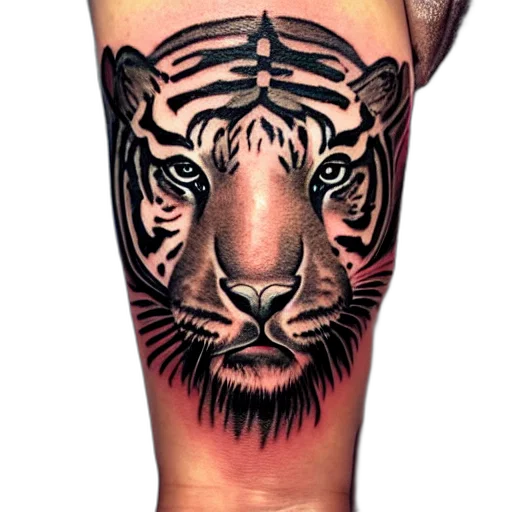 animal, photorealistic, fantasy art, tattoo, design, face, beautiful, girl transparent PNG cut-out