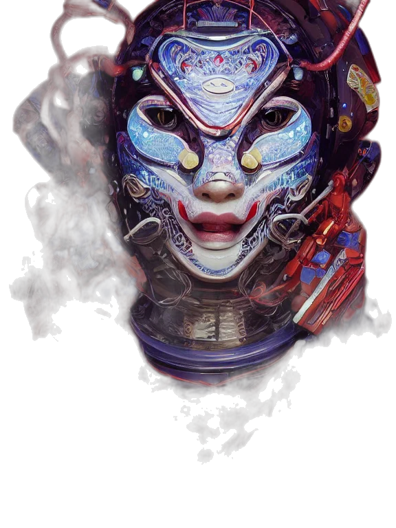 mask, face, robot, fantasy art transparent PNG cut-out