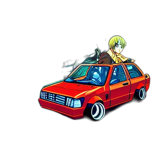 car, pixel art, concept art, anime transparent PNG cut-out