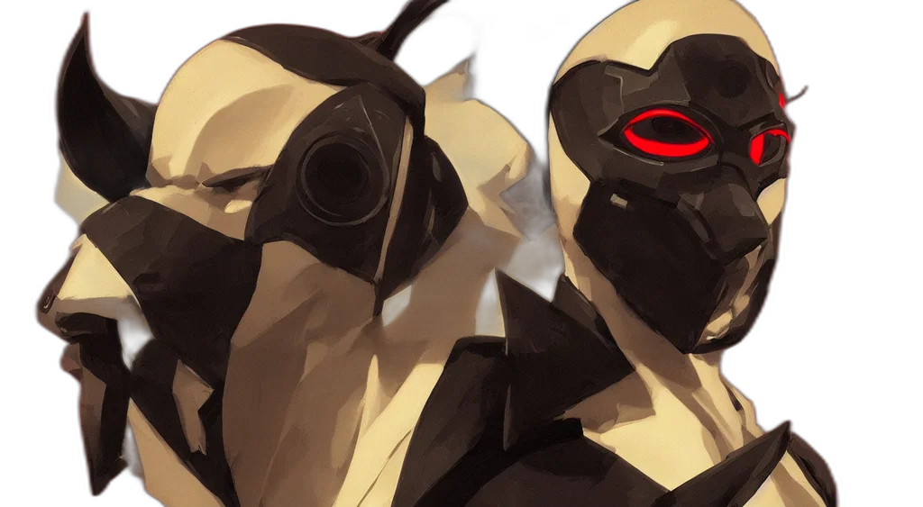 mask, robot, concept art, anime transparent PNG cut-out