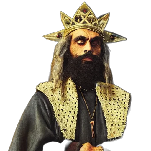 crown, hat, staff, sword transparent PNG cut-out