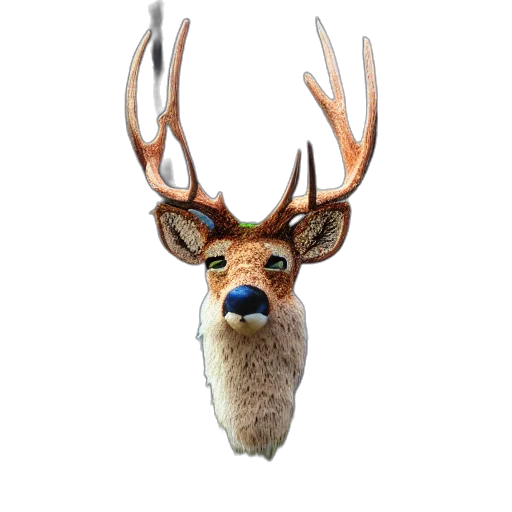 animal, crown, creature, staff, 3d render, photorealistic, concept art, watercolor transparent PNG cut-out