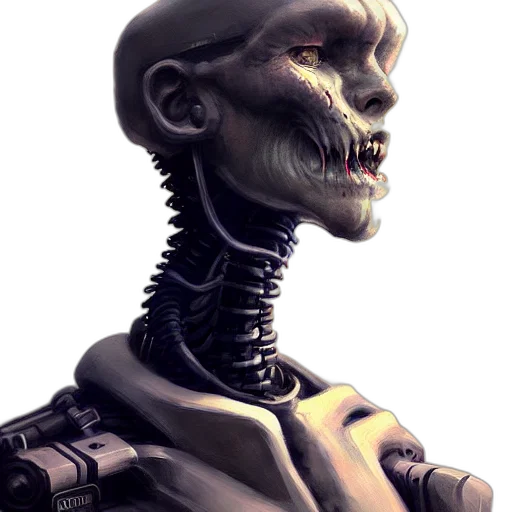 robot, face, mask, creature transparent PNG cut-out
