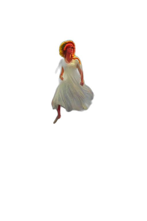 dress, staff, creature, crown transparent PNG cut-out