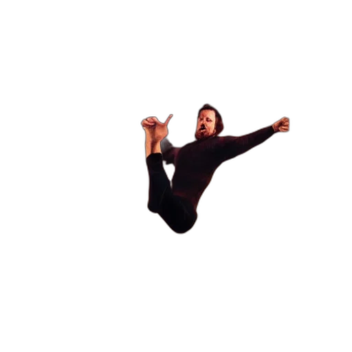 staff, shoes, man, jumping transparent PNG cut-out