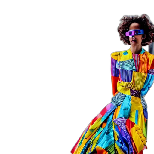 dress, hair, jacket, colorful, neon, vibrant, photograph, woman transparent PNG cut-out
